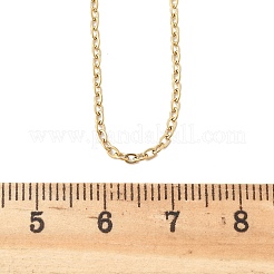 PVD Vacuum Plating 304 Stainless Steel Cable Chain Necklace&nbsp;STAS-T040-PJ205-40