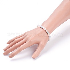 天然モルガナイトストレッチブレスレット  ラウンド  2-1/8インチ（5.5cm）&nbsp;BJEW-JB03738-04