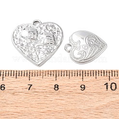10Pcs 304 Stainless Steel Pendants&nbsp;STAS-P432-10P