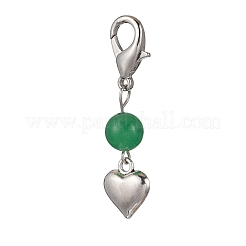 7Pcs Chakra Round Natural White Jade & Carnelian & Dyed Malaysia Jade & Black Onyx & Green Aventurine & Quartz Pendant Decorations&nbsp;HJEW-JM03192
