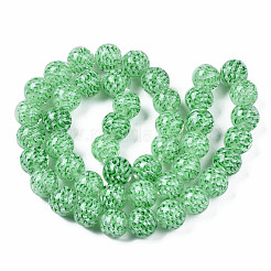 Transparent Handmade Lampwork Beads Strands&nbsp;LAMP-T007-21D