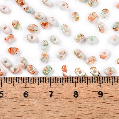 Two Tone Baking Paint Glass Seed Beads&nbsp;SEED-C003-01Q-1