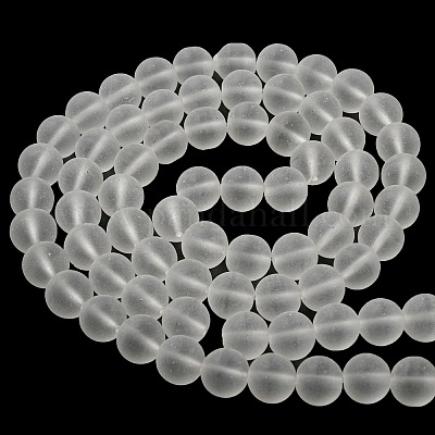Baking Paint Transparent Glass Bead Strands&nbsp;GLAA-S031-10mm-13-1