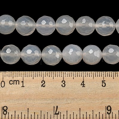 Natural White Agate Beads Strands&nbsp;G-G580-10mm-01-1