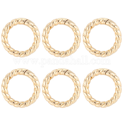 6Pcs Brass Spring Gate Clasps&nbsp;FIND-SC0020-67A-1