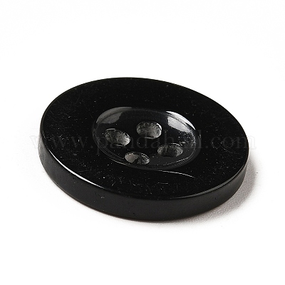 樹脂ボタン  染め  フラットラウンド  ブラック  20x3mm&nbsp;RESI-D033-20mm-02-1