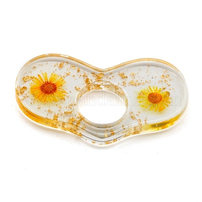 プラスチックブックマーク  花と  ハート  きいろ  80mm&nbsp;PW-WG0128B-02-1