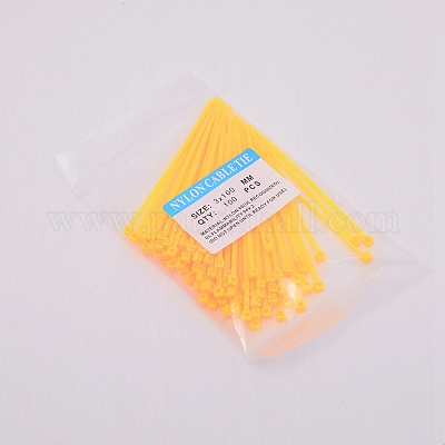 プラスチックケーブルタイ  タイラップ  ジップタイ  きいろ  100x4.5x3.5mm  100個/袋&nbsp;KY-CJC0004-01D-1