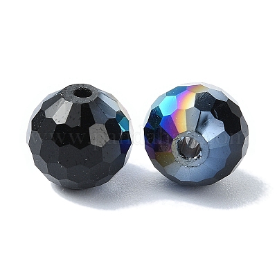 Half Plated Glass Beads&nbsp;EGLA-P059-02B-HP02-1
