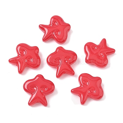 ペイントガラスビーズを焼く  スター  ブラウン  24.5x24.5x7.5mm  穴：1.2~1.4mm&nbsp;LAMP-D303-05F-1