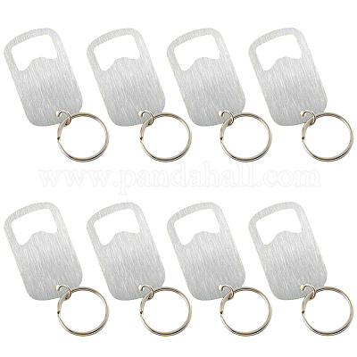 8Pcs Stainless Steel Keychains&nbsp;AJEW-CN0004-56-1