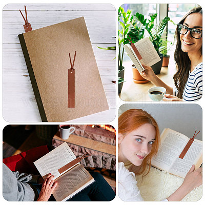 16Pcs PU Leather Bookmark&nbsp;AJEW-GL0003-23-1