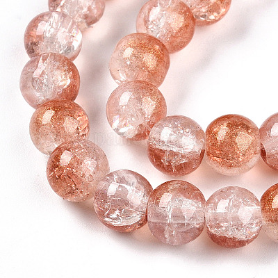 Transparent Crackle Glass Bead Strands&nbsp;GLAA-T025-8mm-02A-1