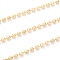 Brass Ball Chains, Cadmium Free & Lead Free, Ring Textured Pattern, with Spool, Long-Lasting Plated, Unwelded, Real 18K Gold Plated, 4mm, about 16.4 Feet(5m)/roll