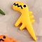 Dinosaur Opaque Flatback Resin Cabochons, for DIY Craft Making, Gold, 29x14mm
