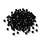 Transparent Glass Beads, Bicone, Black, 4x4x3.5mm, Hole: 1mm, 720pcs/bag