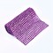 Plastic 24 Rows Rhinestone Mesh Wrap Roll, Cake Wedding Decoration, Magenta, 90.5~91.5x11.8cm, about 4mm in diameter, 1yard/roll
