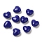 Opaque Acrylic Beads, Heart, Midnight Blue, 9x9.5x5.5mm, Hole: 1.5mm, about 1650pcs/500g
