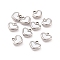 304 Stainless Steel Pendants, with Shell, Heart, Stainless Steel Color, 11x11x4mm, Hole: 1.8mm