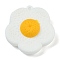 PVC Pendants, Vegetable, for Keychain, Egg, 40.5x39x12.5mm, Hole: 3mm