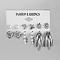Alloy & Plastic Pearl Earring Sets, Platinum, 7~35mm, 6pairs/set