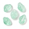 Transparent Spray Paint Glass Beads, Conch, Aquamarine, 15~16x11x10~11mm, Hole: 1mm