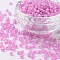 6/0 Glass Seed Beads, Ceylon, Round, Medium Orchid, 4mm, Hole: 1.5mm, about 1000pcs/100g