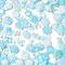 Rainbow Iridescent Plating Acrylic Beads, Pearlized, Mixed Shapes, Blue, 10~40x11~42x4~11mm, Hole: 1.7mm