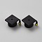 Silicone Beads, Black, Hat, 17x17x11mm, Hole: 2mm