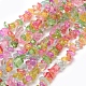 クラックガラスビーズ連売り  チップ  カラフル  5~8mm  穴：1mm  約33インチ（84cm）&nbsp;G-P332-26-1
