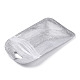 半透明のプラスチック製再封可能な包装袋  長方形  銀  11x7x0.03cm&nbsp;OPP-Q006-02S-4