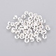 真鍮製つぶし玉カバーカシメ玉カバー  ラウンド  銀色のメッキ  直径約4mm  厚さ3mm  穴：1.5mm&nbsp;EC266-S-1