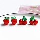 樹脂チャーム  チェリー  レッド  19x21mm&nbsp;PW-WGF7D88-01-3