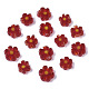 ガラスビーズ  花  レッド  4~6x4~6x2~3mm  穴：1mm&nbsp;GLAA-T019-14-A01-2