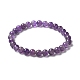 Natural Amethyst Bead Stretch Bracelets&nbsp;BJEW-K212-A-034-7