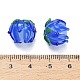 手作りランプワークビーズ  チューリップ  藤紫色  13~14.5x13.5mm  穴：1.4mm&nbsp;LAMP-F041-02-A11-4