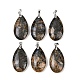 Natural Labradorite Pendants&nbsp;G-D084-01P-B07-2