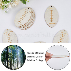 Sport Ball Theme Unfinished Wooden Painting Hanging Ornaments&nbsp;WOOD-WH20001-12C