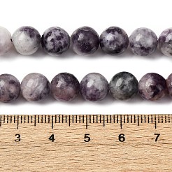 天然レピドライトビーズ連売り  ラウンド  8~8.5mm  穴：0.9mm  約46個/連  14.96''（38センチメートル）&nbsp;X-G-G284-A02-8mm