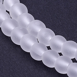 Baking Paint Transparent Glass Bead Strands&nbsp;GLAA-S031-4mm-13