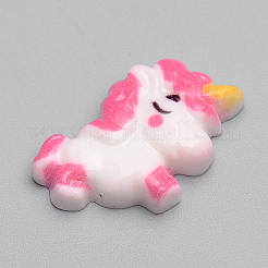 樹脂カボション  ユニコーン  ミックスカラー  19x24x5mm&nbsp;X-CRES-Q196-02