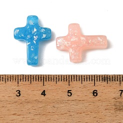不透明樹脂ペンダント  クロスチャーム  ミックスカラー  20x15x4mm  穴：1.2mm&nbsp;RESI-B046-01