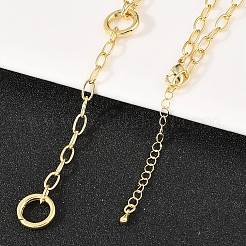 真鍮アズキチェーンとラリアットネックレス  スプリングゲートリング付き  長持ちメッキ  ラックめっき  鉛フリー＆カドミウムフリー  18KGP本金メッキ  17.24インチ（43.8cm）&nbsp;NJEW-H087-06C-G