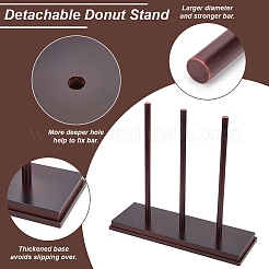 Wooden Donut Holder&nbsp;AJEW-WH0472-12