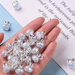 透明なアクリルビーズ  二層ビーズ  ABカラー  兎  コーンフラワーブルー  15.5x12x9.5mm  穴：2mm  約480個/500g&nbsp;TACR-S152-05B-SS2113