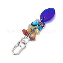 Blue Evil Eye Lampwork Pendant Decooration&nbsp;HJEW-JM01969-05
