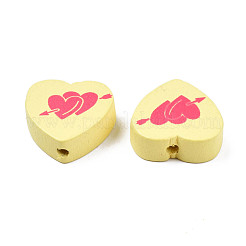 Spray Painted Maple Wood Beads&nbsp;WOOD-Q030-88
