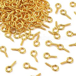 アイアンスクリューアイピンヒートンキャップ  片穴パーツ用  ゴールドカラー  10x5x1.2mm  穴：2.8mm&nbsp;IFIN-YW0001-86G