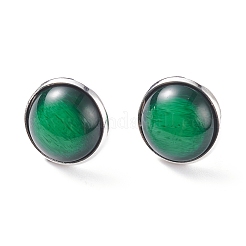 女性用プレーンドーム/ハーフラウンドレジンスタッドピアス  ミックスカラー  16.5x13.5mm  ピン：0.7mm&nbsp;EJEW-JE04799
