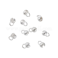 スターリングシルバーのつぶし玉カバー10個925個  銀  5.4x3mm  穴：2mm  内径：1.3mm&nbsp;STER-TA0001-50
